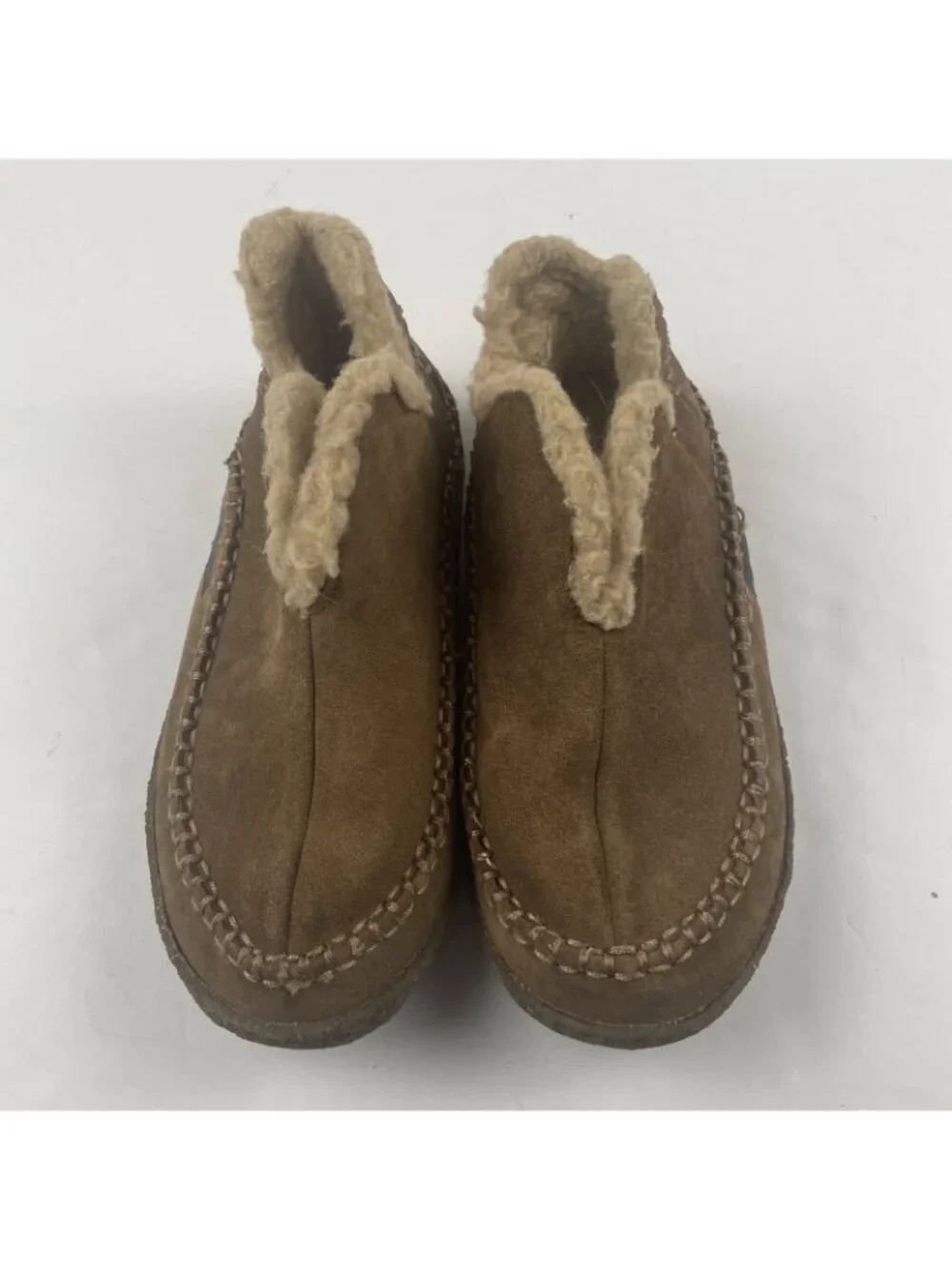 Sorel Manawan II Suede Moccasin Slippers Men’s 7 Sherpa Lined Brown Comfort
